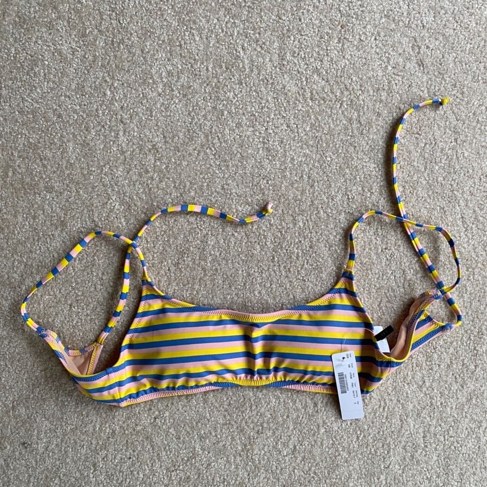 J. Crew Tie-back Scoop Bikini Top Size Small